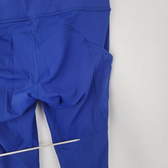 LULULEMON Womens 6 Fast & Free 7/8 Tight II Nulux BLUE Non Reflective *READ* - Picture 7 of 16
